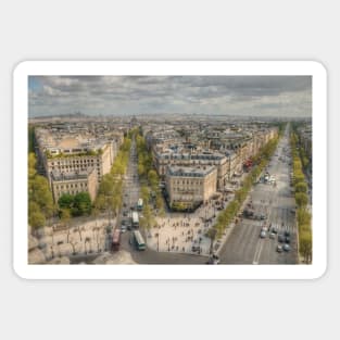 Champs-Élysées from the Arc De Triomphe Sticker